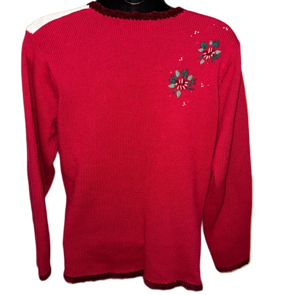 Vintage 90’s Susan Bristol Holiday Embroidered Cardigan Sweater - Picture 2 of 5